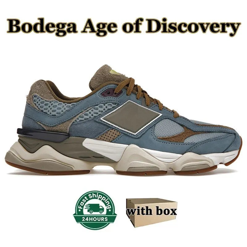 Wood with Sneakers Bricks Box Trainer OG Suede Running Shoes New 9060 Joe Freshgoods Men Women 2002r 1906R Designer Penny Cookie Pink Baby Shower Blue Arctic 960