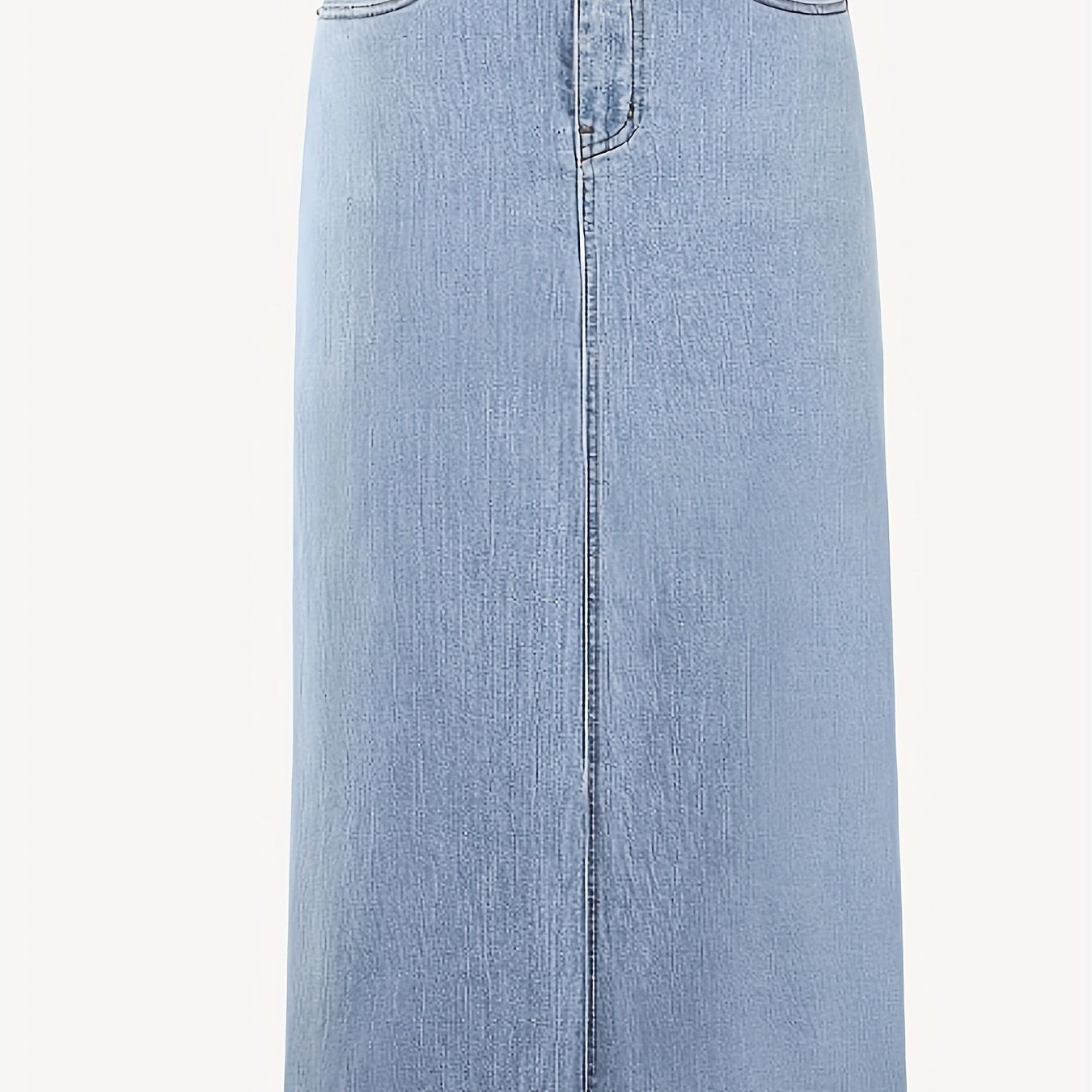 Stretchy Denim Skirt - Flattering A-line Silhouette with Classic Button Front, Trendy Raw Hem, and Ultra-Stretchy Material for Effortless Casual Style - Womens Comfortable Fashion Essential