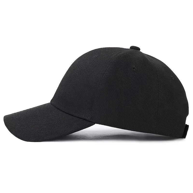 Mens Classic Black Baseball Cap - Minimalist Design with Sunshade Protection - Ideal for Sports, Outdoors, and Gifting