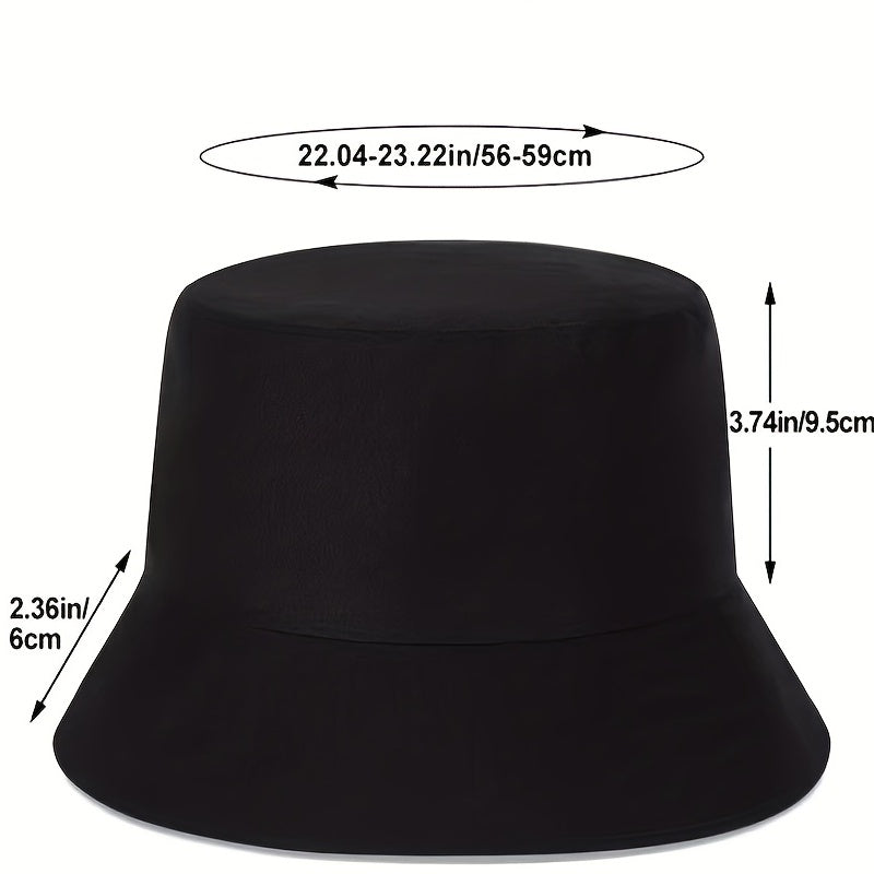 1pc Stylish Unisex Bucket Hat - Double-Sided Sunshade, Plain Color, Versatile, Trendy, and Breathable for Outdoor Vacation Travel, Hiking, and Daily Wear