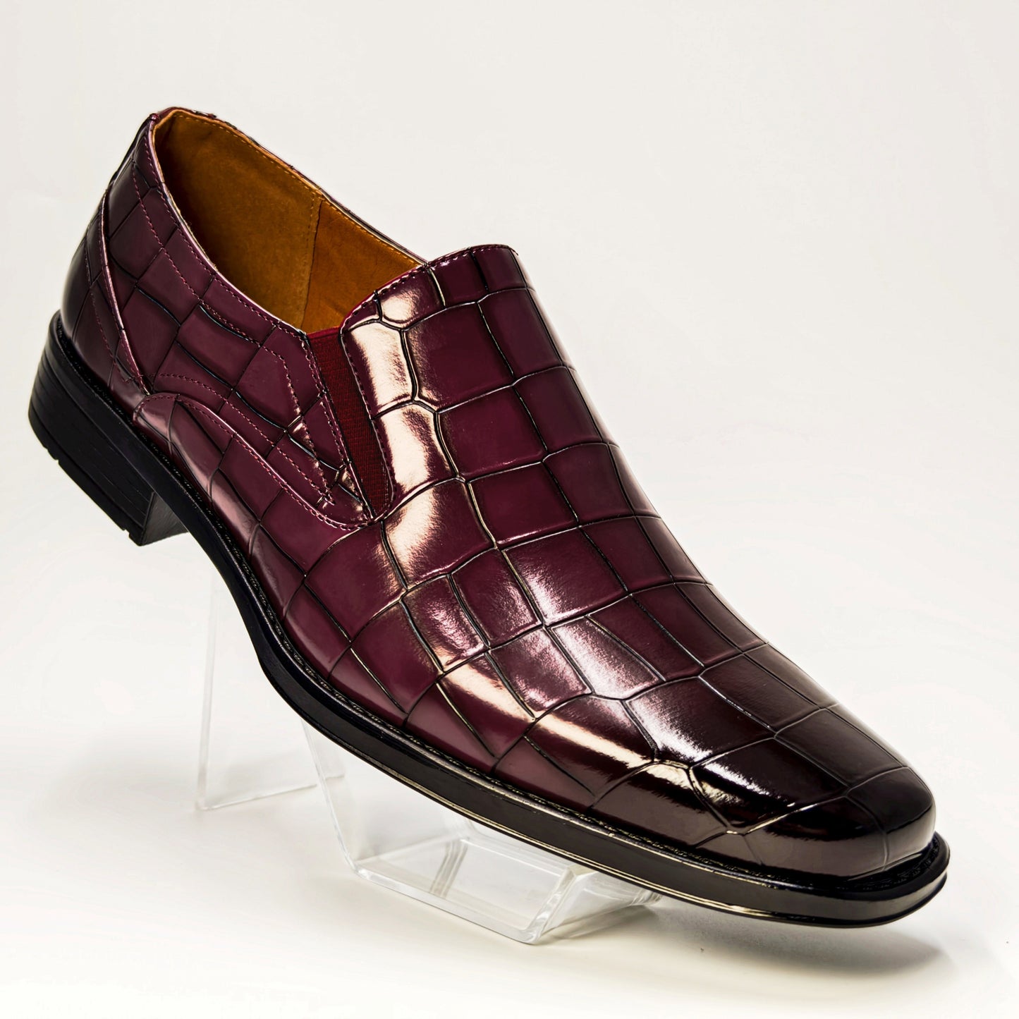 Plus Size Mens Slip On Dress Shoes - Timeless Solid Color Design, Exuding Elegant Sophistication, Ultra-Comfy Cushioning, Slip-Resistant, Durable - Perfect for Outdoor Enthusiasts and Active Men, Ideal for Walking, Hiking, and Other Casual Activities