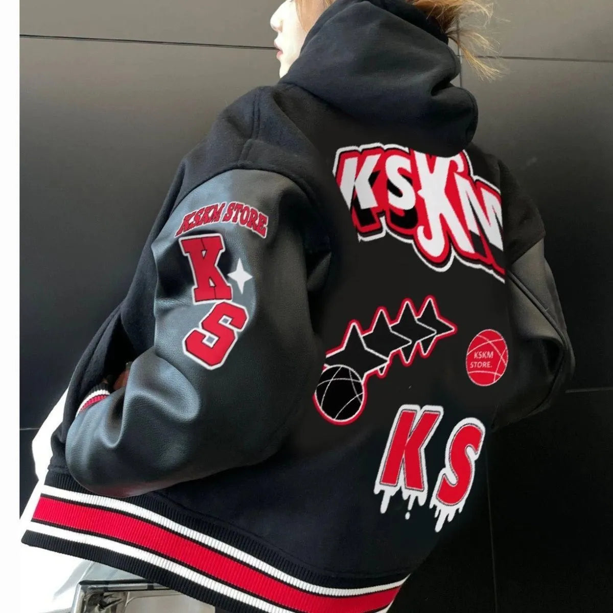 Jackets Men's Spring and Autumn Baseball Uniform Y2K Retro Trend Leather Jacket Heavy Industry Embroidery White Short Coat Ins
