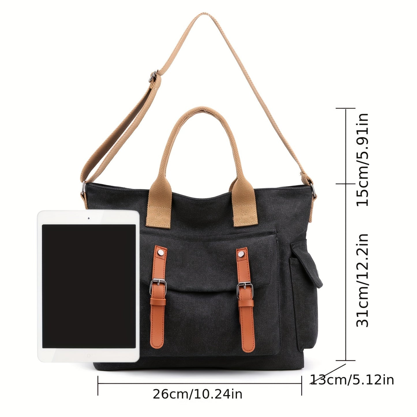 Large Canvas Tote Bags Hobo Crossbody Bag Purse for Women Vintage Casual Travel Shoulder Bags Handbags for Girl Beach Camping Park Messager Bag