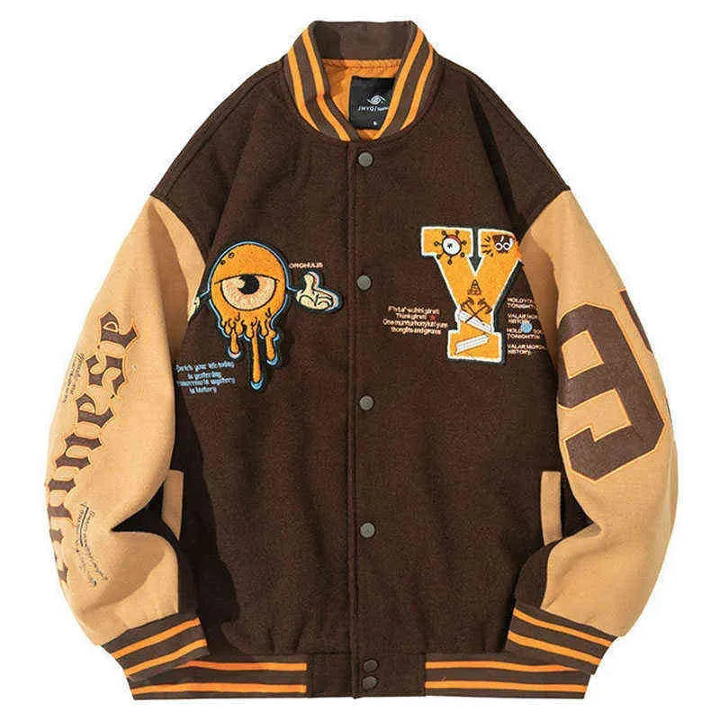 Men Women Letter Embroidery Varsity Jackets Japanese Thin Oversized Spring Autumn Baseball Jacket Coat Hip Hop Haruku College