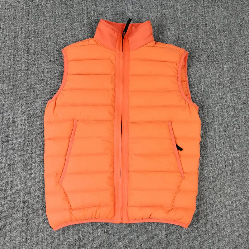 Vests Mens and women's No hat Sleeveless Jacket Cotton-Padded Autumn Winter Casual Coats Male Waistcoat bodywarmer down vest