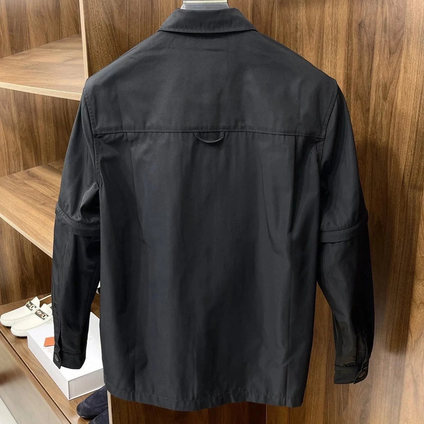 Mens RE-NYLON Jacket T-shirt Canada North Coat Solid Color Spring Jackets for Men Openwork Detachable Sleeves Letters Business Parker