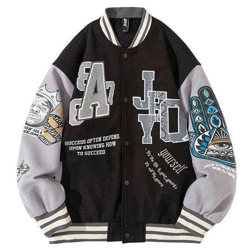 Men Women Letter Embroidery Varsity Jackets Japanese Thin Oversized Spring Autumn Baseball Jacket Coat Hip Hop Haruku College