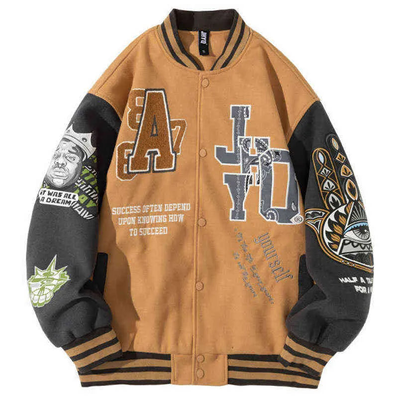 Men Women Letter Embroidery Varsity Jackets Japanese Thin Oversized Spring Autumn Baseball Jacket Coat Hip Hop Haruku College