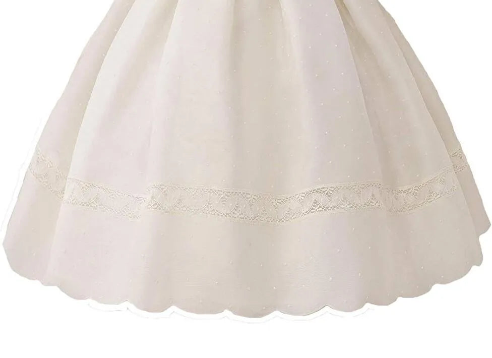Princess Half Sleeve Lace Girls Pageant Dress Girl First Communion Dress Kids Formal Wear Flower Girls Dresses for Wedding