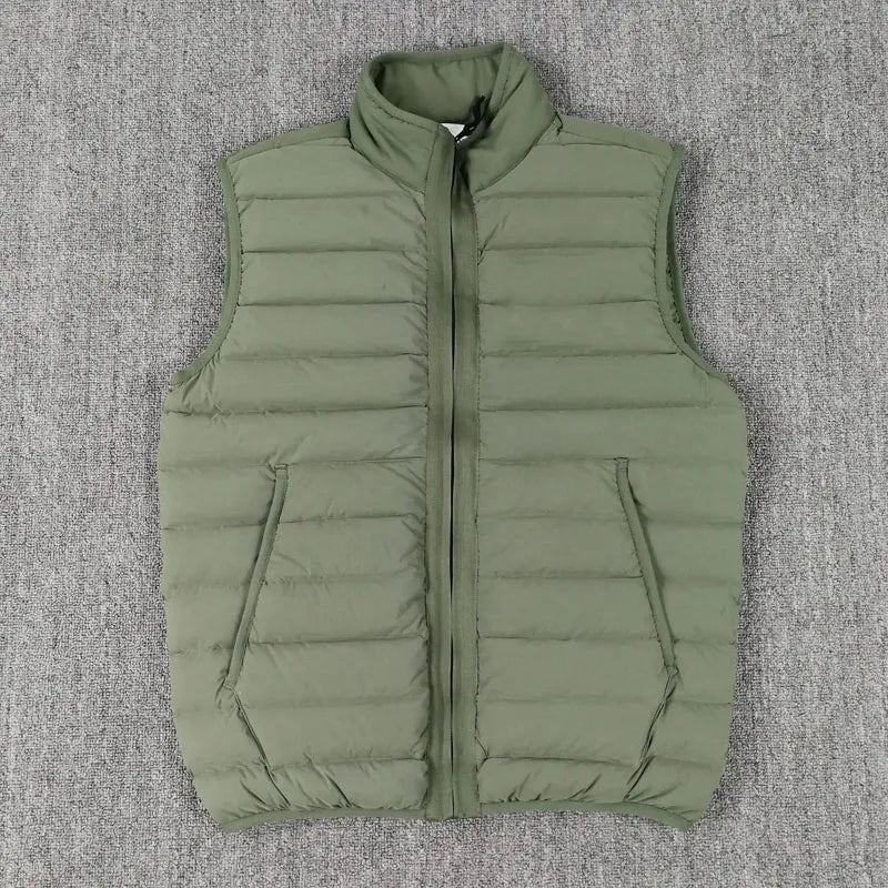 Vests Mens and women's No hat Sleeveless Jacket Cotton-Padded Autumn Winter Casual Coats Male Waistcoat bodywarmer down vest