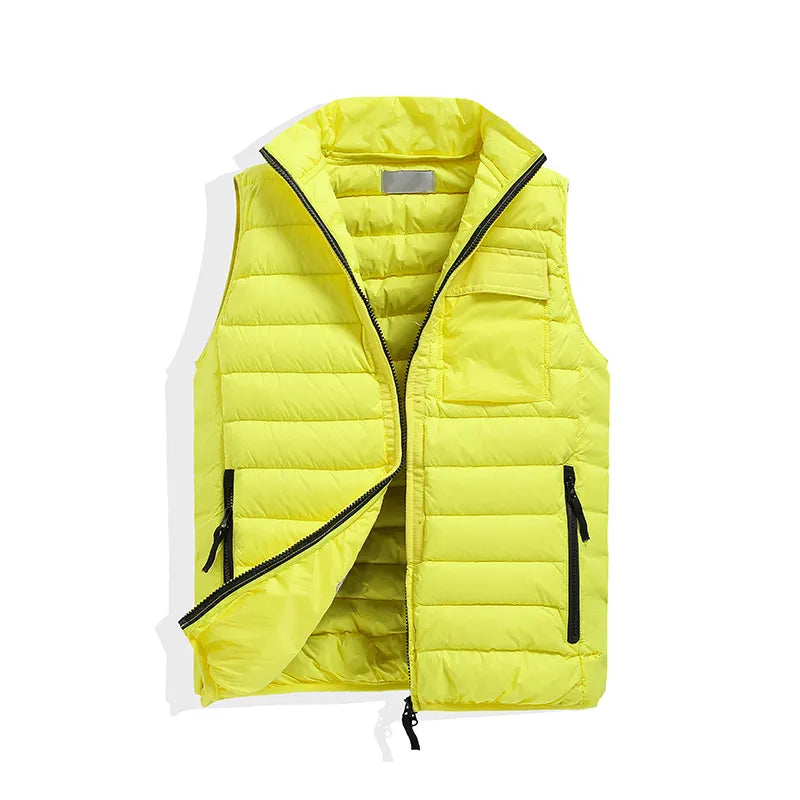 Vests Mens and women's No hat Sleeveless Jacket Cotton-Padded Autumn Winter Casual Coats Male Waistcoat bodywarmer down vest