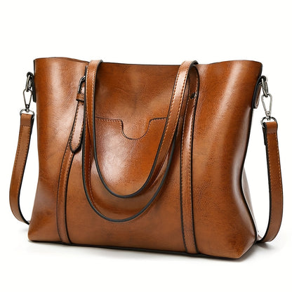 Retro Glamour Tote Bag for Women - Fashionable Vintage Style with Large Capacity, Durable Shoulder Bag Perfect for Work and Everyday Luxury