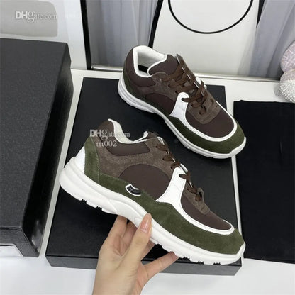Shoes Running Designer Channel Sneakers Women Luxury Lace-up Sports Classic Sneaker Woman Ccity