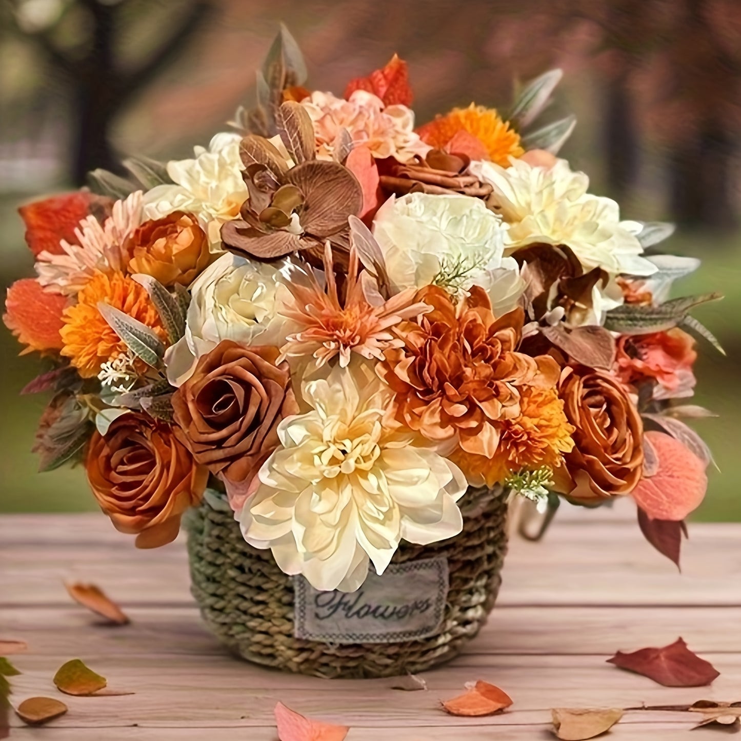 1pc Vibrant Orange Artificial Peony Flower Arrangement - Soft Polyester Fall Silk Flowers with Stems for DIY Wedding Bouquets, Bridal, Engagement Party, Centerpiece Decorations - Perfect for Adding a Pop of Color to Your Special Occasion