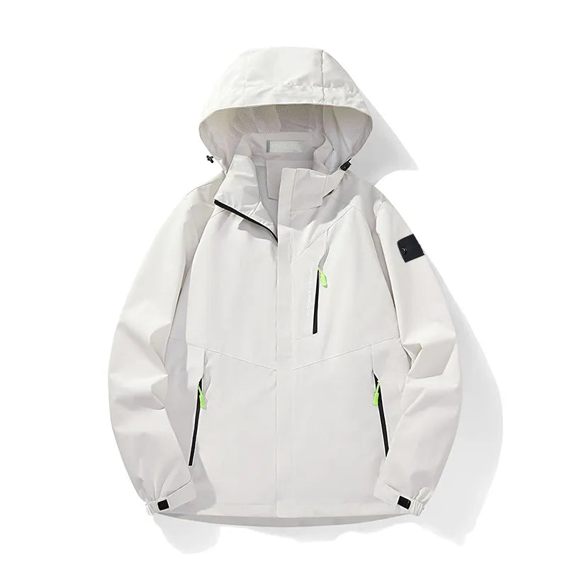 Fashion single stormshell coat men's and women's fall new cross-border through large size men's jacket simple leisure outdoor trench coat stone coat