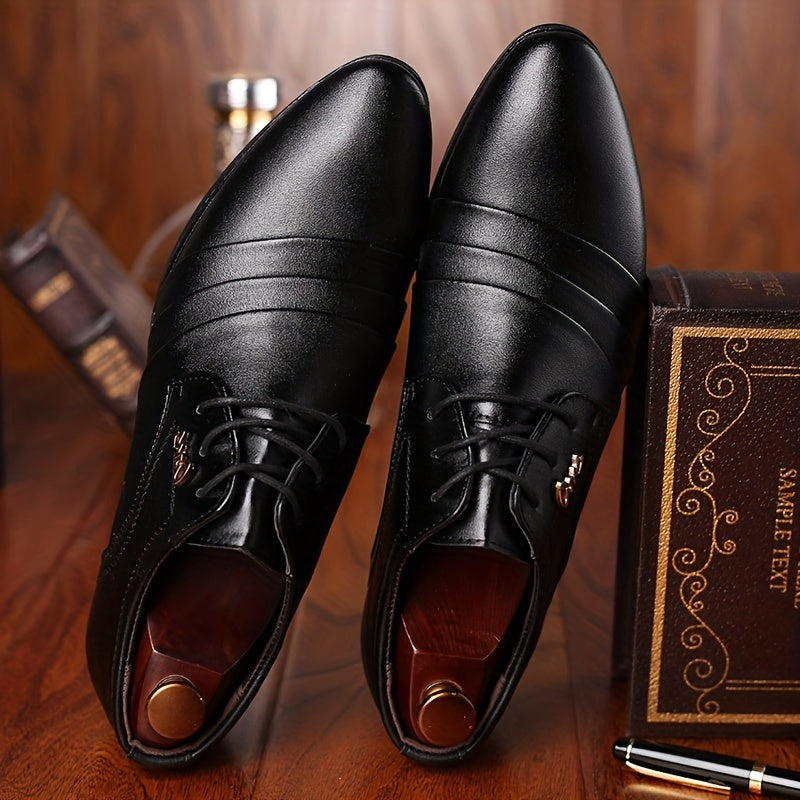 Plus Size Mens Derby Shoes - Timeless Vintage Style with Ultra-Comfort & Anti-Slip Grip - Secure Lace-Up Formal Shoes for Outdoor Adventures - Durable Rubber Sole - Designed for Big & Tall Gentlemen