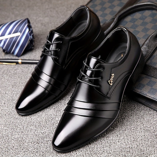 Plus Size Mens Derby Shoes - Timeless Vintage Style with Ultra-Comfort & Anti-Slip Grip - Secure Lace-Up Formal Shoes for Outdoor Adventures - Durable Rubber Sole - Designed for Big & Tall Gentlemen