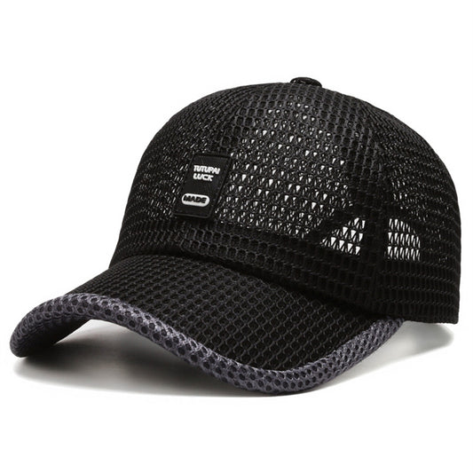 Mens Ventilated Mesh Baseball Cap - Lightweight & Sun Protective Dad Hat for Outdoor Adventures - Stylish Snapback Trucker Cap with Adjustable Fit