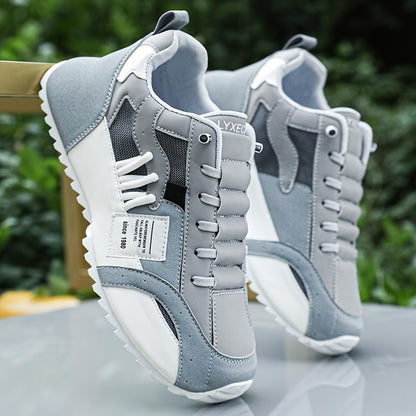 Men's Casual Sneakers - Breathable, Lightweight Sneakers for All Seasons, Lace-Up, Low Top Design with Durable PVC Sole