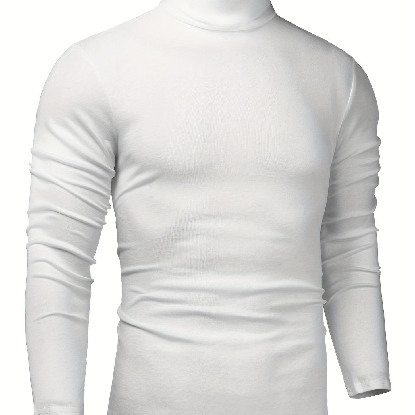 Men's Stylish Knitted Turtleneck Pullover Sweater - Soft, Lightweight, Slim Fit, Casual, Breathable, Versatile, Easy Care - Perfect for Daily Wear, Outdoor Activities, and Layering
