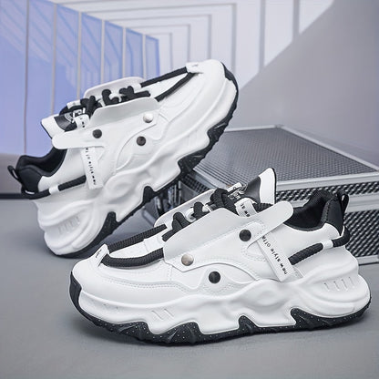 Stylish Pop Daddy Sneakers - Men's Skateboard Shoes for Casual Wear - Comfortable, Breathable, and Durable
