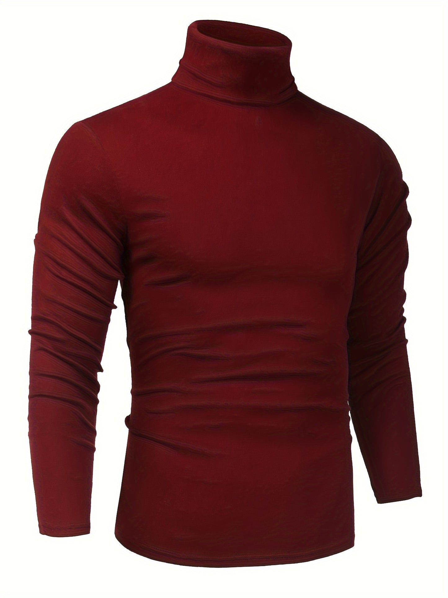 Men's Stylish Knitted Turtleneck Pullover Sweater - Soft, Lightweight, Slim Fit, Casual, Breathable, Versatile, Easy Care - Perfect for Daily Wear, Outdoor Activities, and Layering