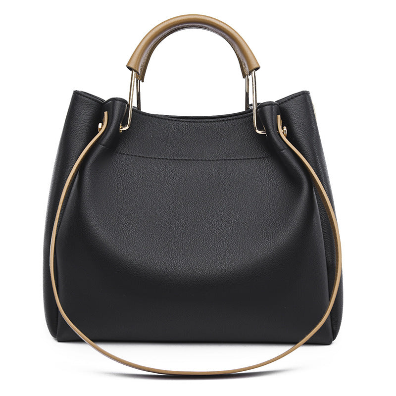 2025 bucket bag, simple and fashionable large-capacity bag, women's versatile temperament, high-end handbag, daily commuter bag