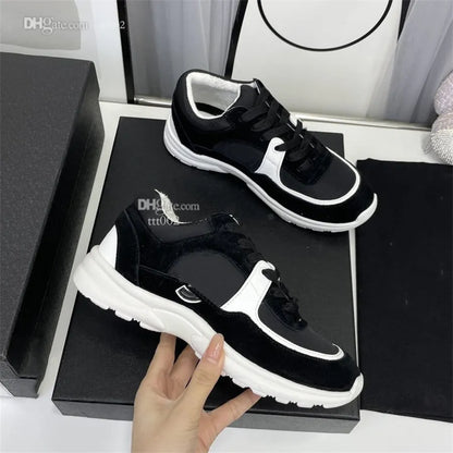 Shoes Running Designer Channel Sneakers Women Luxury Lace-up Sports Classic Sneaker Woman Ccity