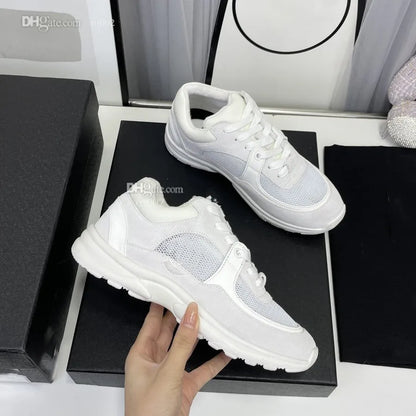 Shoes Running Designer Channel Sneakers Women Luxury Lace-up Sports Classic Sneaker Woman Ccity