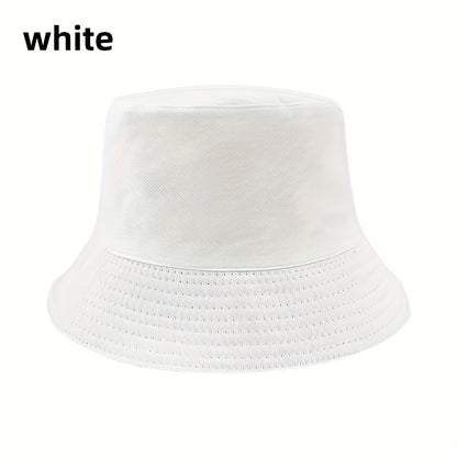 1pc Stylish Unisex Bucket Hat - Double-Sided Sunshade, Plain Color, Versatile, Trendy, and Breathable for Outdoor Vacation Travel, Hiking, and Daily Wear
