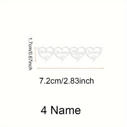 1-10 Personalized Family Tree Necklace - Customizable English Name Pendant in 304L Stainless Steel with Elegant Classic Design - Perfect Daily Wear Jewelry Gift for Women on Mothers Day and Any Occasion