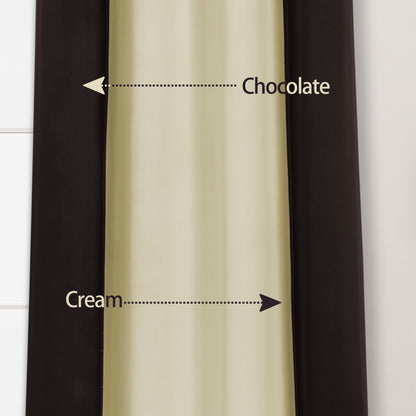 1pc Stylish Double Color Block Blackout Curtains for Living Room and Bedroom - Perfect for Room Decor and Home Decor