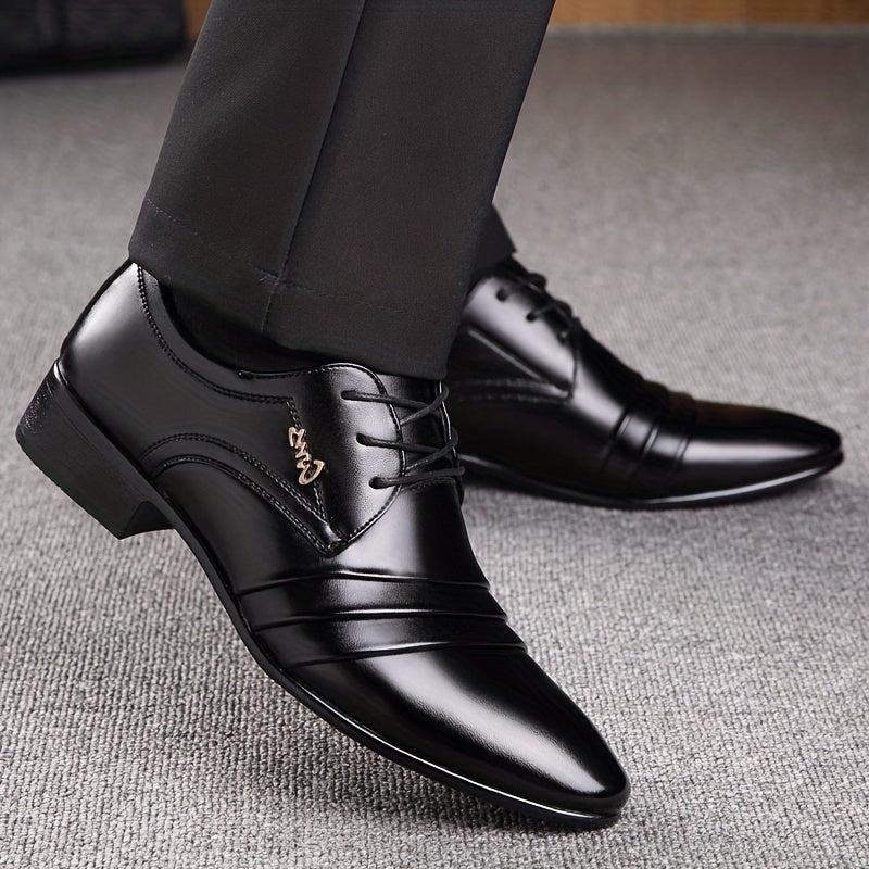 Plus Size Mens Derby Shoes - Timeless Vintage Style with Ultra-Comfort & Anti-Slip Grip - Secure Lace-Up Formal Shoes for Outdoor Adventures - Durable Rubber Sole - Designed for Big & Tall Gentlemen