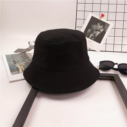 1pc Stylish Unisex Bucket Hat - Double-Sided Sunshade, Plain Color, Versatile, Trendy, and Breathable for Outdoor Vacation Travel, Hiking, and Daily Wear