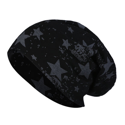Comfy Cotton Beanie - Stretchable & Breathable Unisex Cap with Chic Geometric Pattern, Ideal for Sports & Gifts