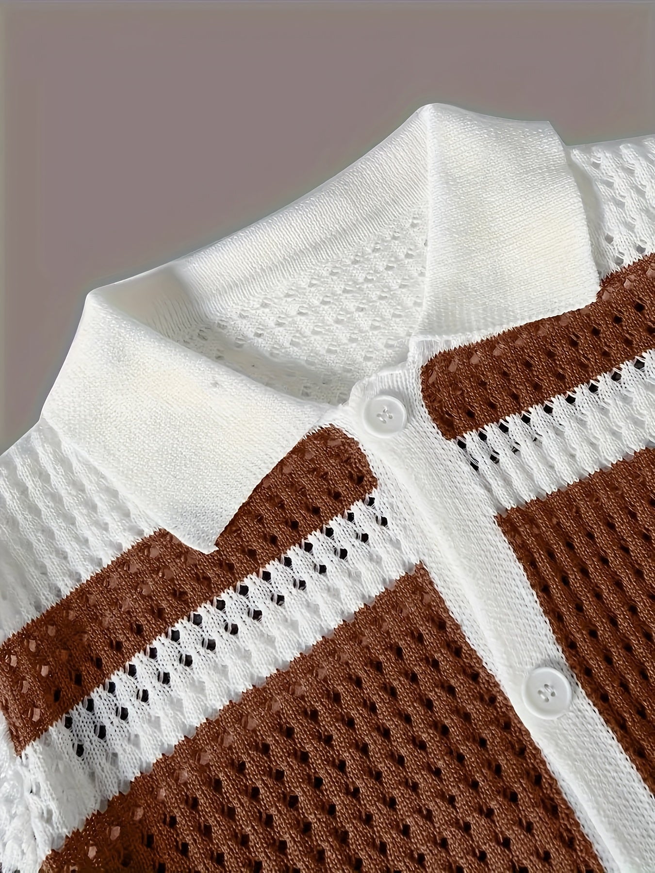 Cozy Striped Knit Cardigan for Men - Soft, Breathable, and Comfortable Sweater with Button Closure for Layering, Perfect for Casual Daily Wear and Outdoor Activities