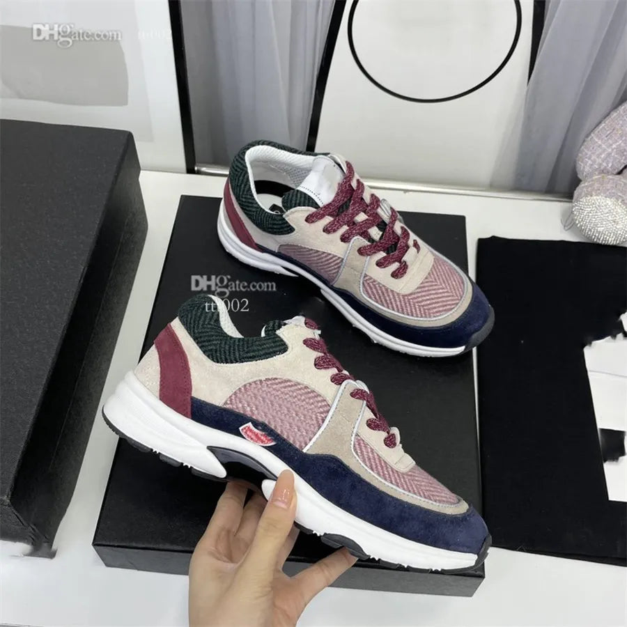 Shoes Running Designer Channel Sneakers Women Luxury Lace-up Sports Classic Sneaker Woman Ccity