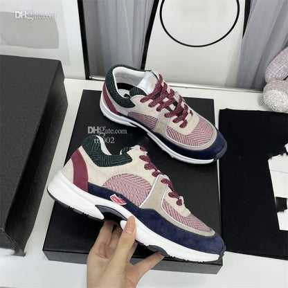 Shoes Running Designer Channel Sneakers Women Luxury Lace-up Sports Classic Sneaker Woman Ccity