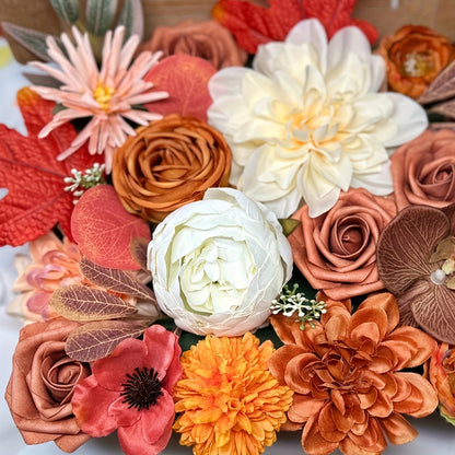 1pc Vibrant Orange Artificial Peony Flower Arrangement - Soft Polyester Fall Silk Flowers with Stems for DIY Wedding Bouquets, Bridal, Engagement Party, Centerpiece Decorations - Perfect for Adding a Pop of Color to Your Special Occasion