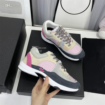 Shoes Running Designer Channel Sneakers Women Luxury Lace-up Sports Classic Sneaker Woman Ccity