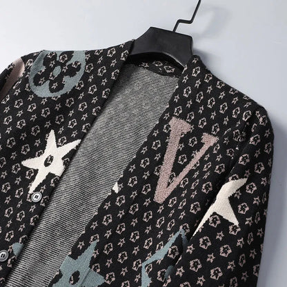 Men's Sweaters  New Fall Winter Brand Fashion Knit Cashmere Cardigan Sweater Korean Style Mens Trendy Cardigans Jacket Men Clothes