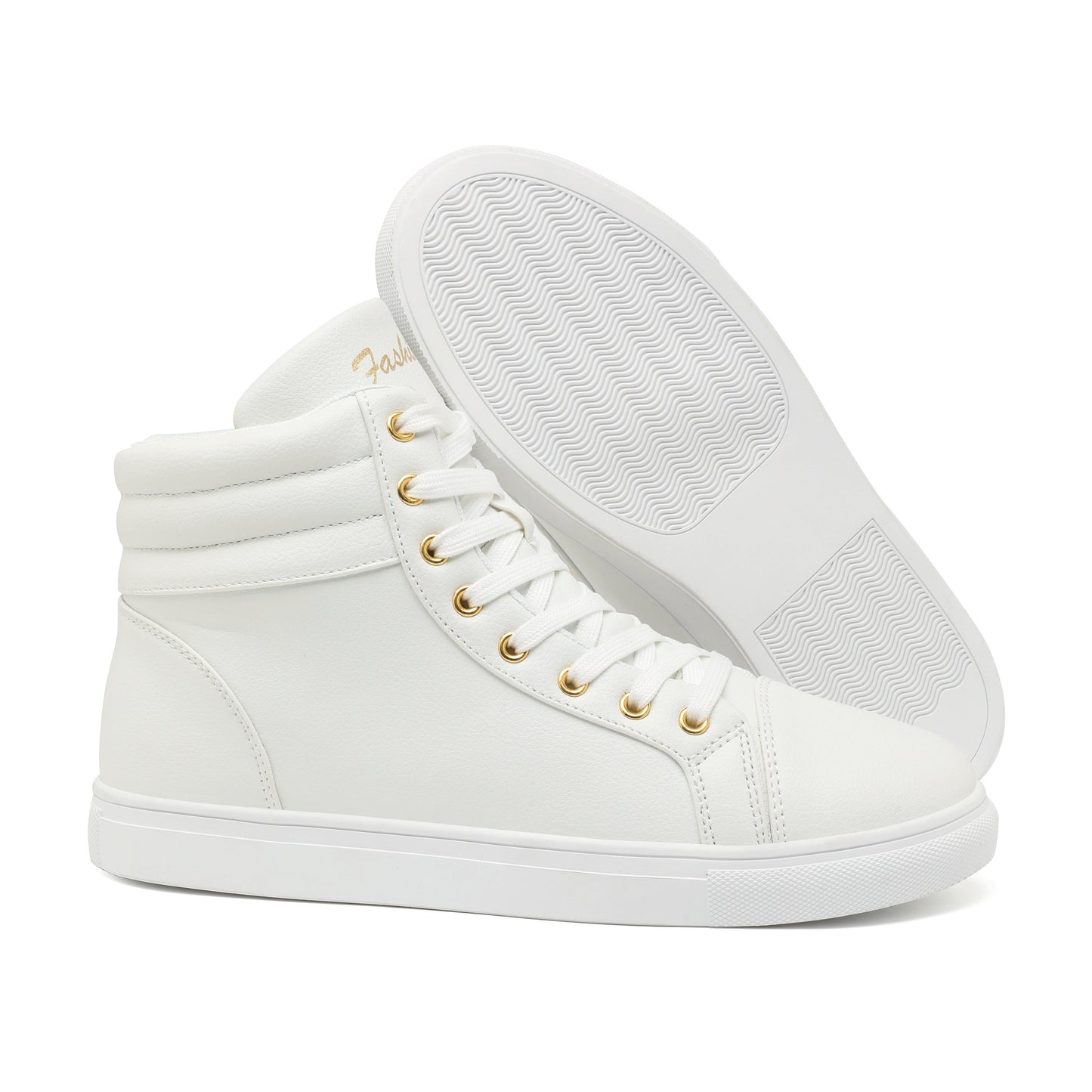 Stylish High-Top Skate Shoes - Skateboarding - Durable, Non-Slip, Comfy Sneakers for Outdoor Walking, Street Skateboarding, Traveling - All Seasons, Breathable, Lightweight, Cushioned Sneakers for Men