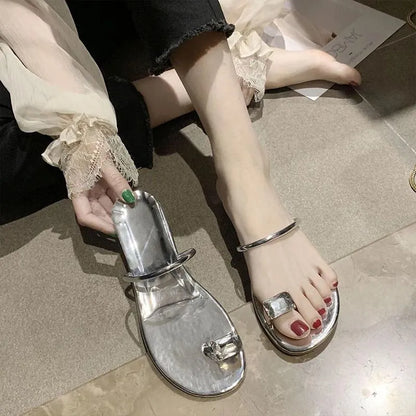 Slippers Women's High Heel Comfortable Wedge Heels Sandals Rhinestone Inlaid Flip Flops Casual Shopping Slides Summer