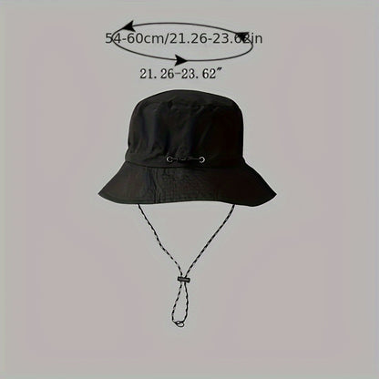 1pc Foldable Portable Sunshade Bucket Hat - Waterproof, Quick Drying, Adjustable Backpack Buckle, Breathable, Lightweight, Versatile Outdoor Mountaineering Hat for Men and Women - Perfect for Fishing, Hiking, Camping, Traveling