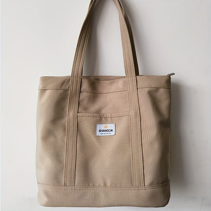 Stylish Oxford Cloth Tote Bag - Spacious, Lightweight, and Durable Travel Companion for Women - Ideal for Shopping, Beach, and Daily Use with Multiple Pockets and Adjustable Shoulder Straps