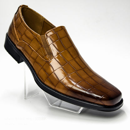 Plus Size Mens Slip On Dress Shoes - Timeless Solid Color Design, Exuding Elegant Sophistication, Ultra-Comfy Cushioning, Slip-Resistant, Durable - Perfect for Outdoor Enthusiasts and Active Men, Ideal for Walking, Hiking, and Other Casual Activities