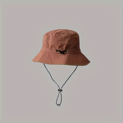 1pc Foldable Portable Sunshade Bucket Hat - Waterproof, Quick Drying, Adjustable Backpack Buckle, Breathable, Lightweight, Versatile Outdoor Mountaineering Hat for Men and Women - Perfect for Fishing, Hiking, Camping, Traveling