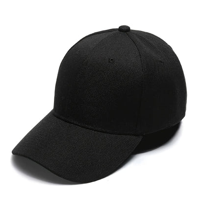 Mens Classic Black Baseball Cap - Minimalist Design with Sunshade Protection - Ideal for Sports, Outdoors, and Gifting