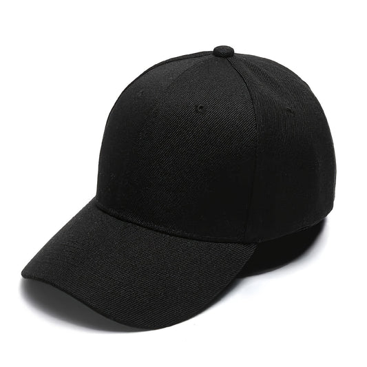 Mens Classic Black Baseball Cap - Minimalist Design with Sunshade Protection - Ideal for Sports, Outdoors, and Gifting