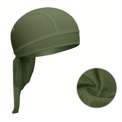 Breathable & Durable Mesh Pirate Bandana Hat - Lightweight, Stylish Vintage Hijab for Cycling, Sports & Hip Hop Fashion